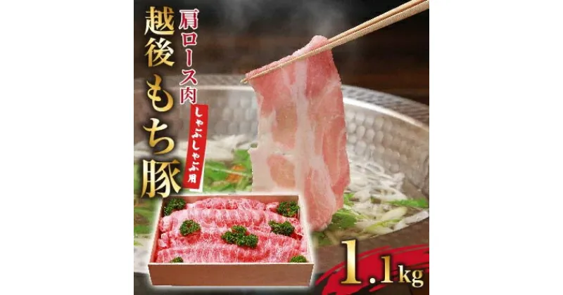 【ふるさと納税】越後もち豚肩ロース肉(しゃぶしゃぶ用)1.1kg【配送不可地域：離島】【1117860】