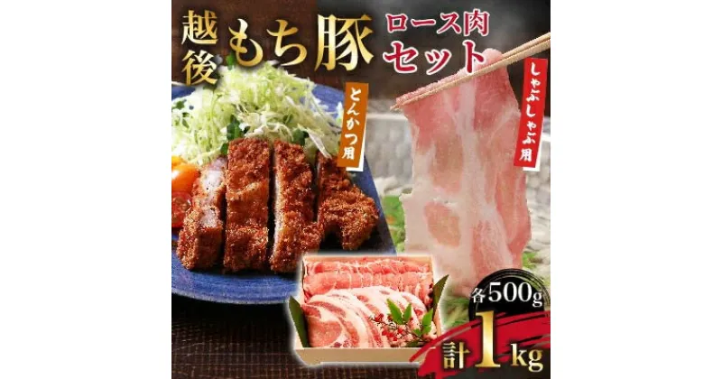 【ふるさと納税】越後もち豚ロース肉(しゃぶしゃぶ用500g・とんかつ用500g)1kg【配送不可地域：離島】【1272696】