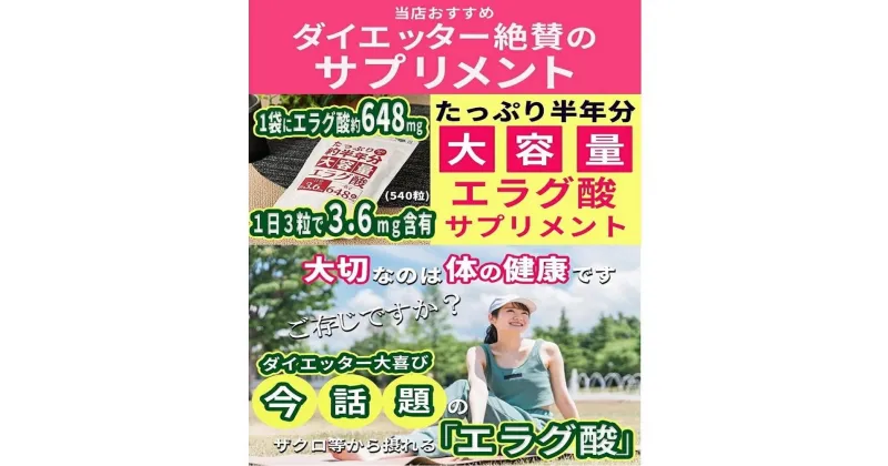 【ふるさと納税】エラグ酸 サプリ 大容量約半年分エラグ酸サプリメント 540粒 | 食品 加工食品 人気 おすすめ 送料無料