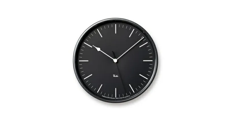 【ふるさと納税】RIKI STEEL CLOCK［電波時計］/ブラック（WR08-24 BK） レムノス Lemnos 時計　装飾品 民芸品 工芸品 伝統技術 インテリア　お届け：※申込状況によりお届け迄1～2ヶ月程度かかる場合があります。