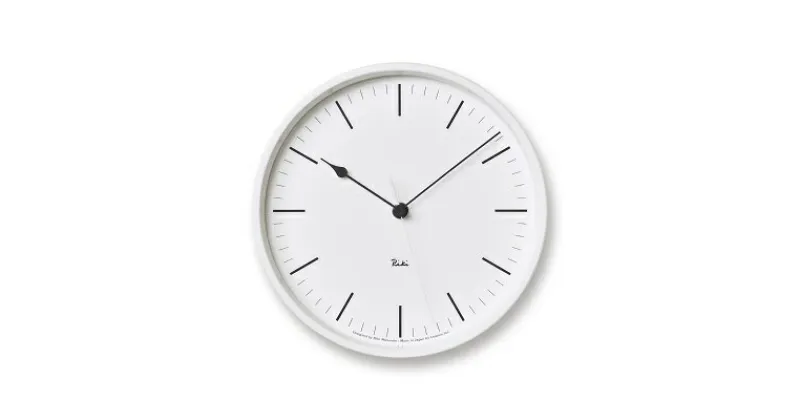 【ふるさと納税】RIKI STEEL CLOCK［電波時計］/ホワイト（WR08-24 WH） レムノス Lemnos 時計　装飾品 民芸品 工芸品 伝統技術 インテリア　お届け：※申込状況によりお届け迄1～2ヶ月程度かかる場合があります。