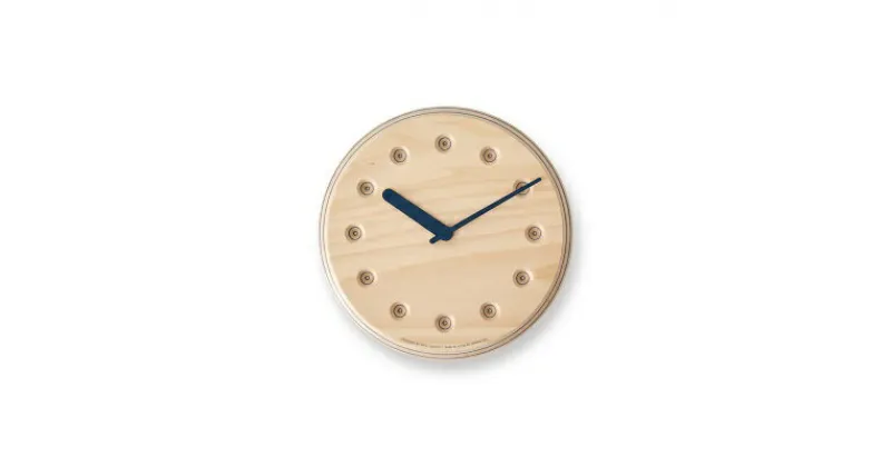 【ふるさと納税】Paper-Wood CLOCK dot / ネイビー （DRL19-07 NV） レムノス Lemnos 時計　装飾品 民芸品 工芸品 伝統技術 インテリア　お届け：※申込状況によりお届け迄1～2ヶ月程度かかる場合があります。