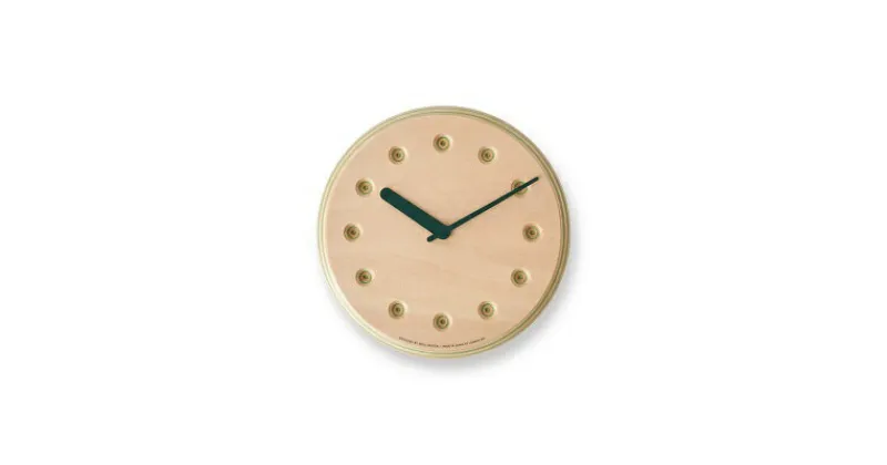 【ふるさと納税】Paper-Wood CLOCK dot / グリーン （DRL19-07 GN） レムノス Lemnos 時計　装飾品 民芸品 工芸品 伝統技術 インテリア　お届け：※申込状況によりお届け迄1～2ヶ月程度かかる場合があります。