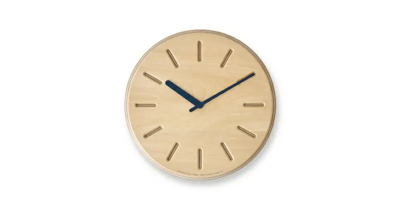 【ふるさと納税】Paper-Wood CLOCK line/ネイビー（DRL19-06 NV） レムノス Lemnos 時計　装飾品 民芸品 工芸品 伝統技術 インテリア　お届け：※申込状況によりお届け迄1～2ヶ月程度かかる場合があります。