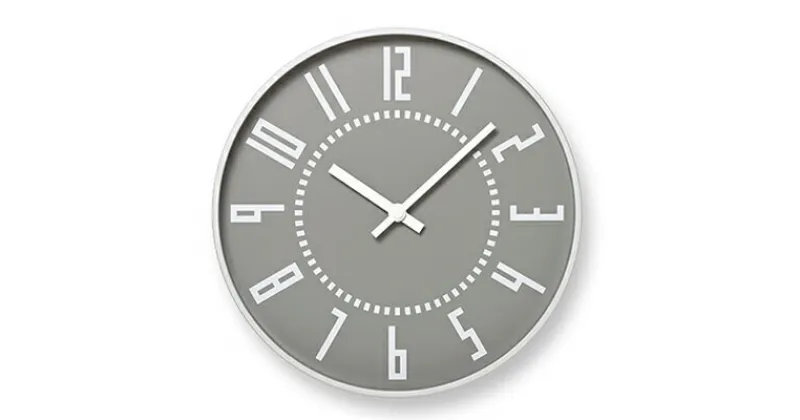 【ふるさと納税】eki clock / グレー（TIL16-01 GY）Lemnos レムノス 時計　装飾品 民芸品 工芸品 伝統技術 インテリア