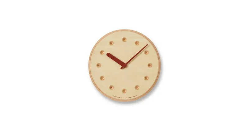 【ふるさと納税】Paper-Wood CLOCK dot/オレンジ（DRL19-07OR）レムノス Lemnos 時計　装飾品 工芸品 伝統技術 インテリア 時計 ペーパーウッド