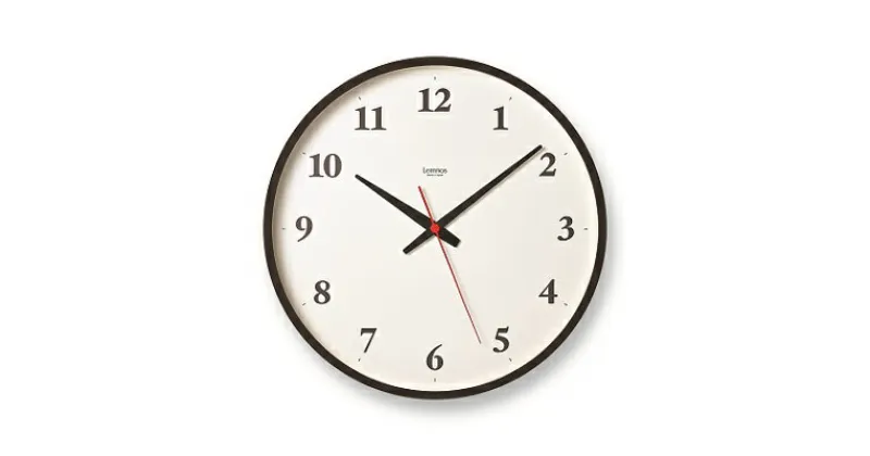 【ふるさと納税】Plywood clock［電波時計] / LC21-06W BW レムノス Lemnos 時計　工芸品 装飾品 LC21-06W BW 電波時計 時計 インテリア