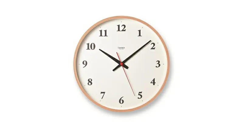 【ふるさと納税】Plywood clock［電波時計] / LC21-06W NT レムノス Lemnos 時計　工芸品 装飾品 LC21-06W NT 電波時計 時計 インテリア