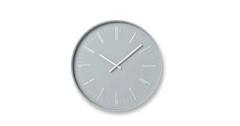 【ふるさと納税】Draw wall clock / グレー（KK18-13 GY）レムノス Lemnos 時計　 工芸品 装飾品 民芸品 伝統技術 インテリア 時計 壁掛け時計 ガラス おしゃれ アクセント