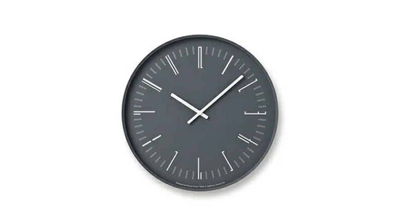 【ふるさと納税】Draw wall clock / ブラック（KK18-13 BK）レムノス Lemnos 時計　 工芸品 装飾品 民芸品 伝統技術 インテリア 時計 壁掛け時計 ガラス おしゃれ アクセント