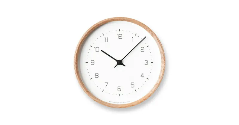 【ふるさと納税】NEUT wall clock / ナチュラル（KK22-09 NT）　 民芸品 工芸品 伝統技術 インテリア モダン クラシック 調和 ニュートラル 上質 天然 ホワイトアッシュ 時計 シンプル