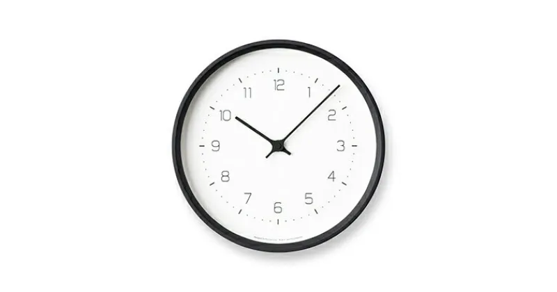 【ふるさと納税】NEUT wall clock / ブラック（KK22-09 BK）　 民芸品 工芸品 伝統技術 インテリア モダン クラシック 調和 ニュートラル 上質 天然 ホワイトアッシュ 時計 シンプル