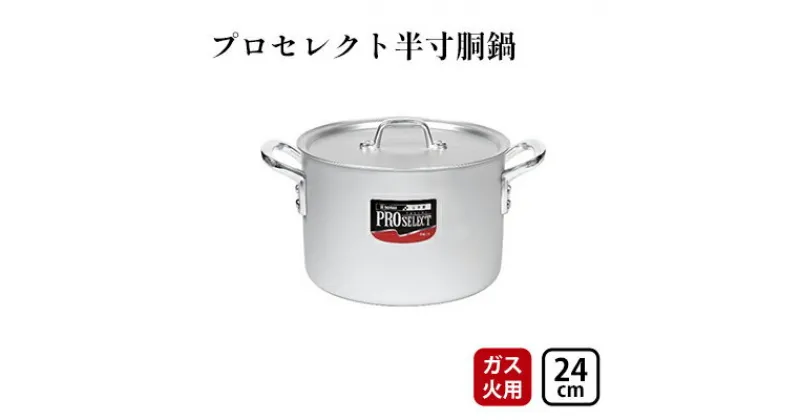 【ふるさと納税】【ガス火用】プロセレクト半寸胴鍋24cm　 キッチン雑貨 調理器具 使いやすさ 確かな品質 目盛付 握りやすい アルマイト加工