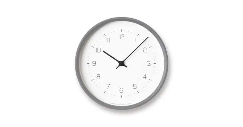 【ふるさと納税】NEUT wall clock / グレー（KK22-09 GY）　 インテリア 小物 雑貨 シンプル おしゃれ 壁掛け時計 掛け時計 リビング 寝室 部屋 店舗 お店 インテリア雑貨