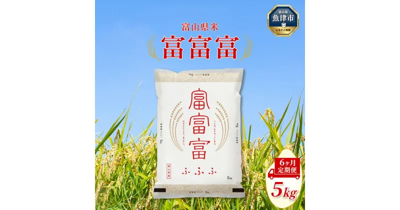 【ふるさと納税】【6ヶ月定期便】富山米「富富富」5kg（白米） ｜ 定期便 お米 富富富 30kg 米 白米 ※2024年10月中旬頃より順次発送予定 ※北海道・沖縄・離島への配送不可