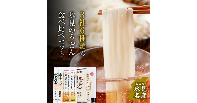 【ふるさと納税】種類豊富！氷見のうどん食べ比べ6本セット（200g×5本＋220g） 富山県 氷見市 乾麺 半生麺 太麺 細麺 ひみうどん 麺類