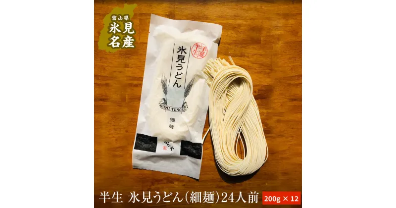 【ふるさと納税】半生 氷見のうどん （細麺）200g×12袋 24人前 富山県 氷見市 半生 氷見 うどん 細めん