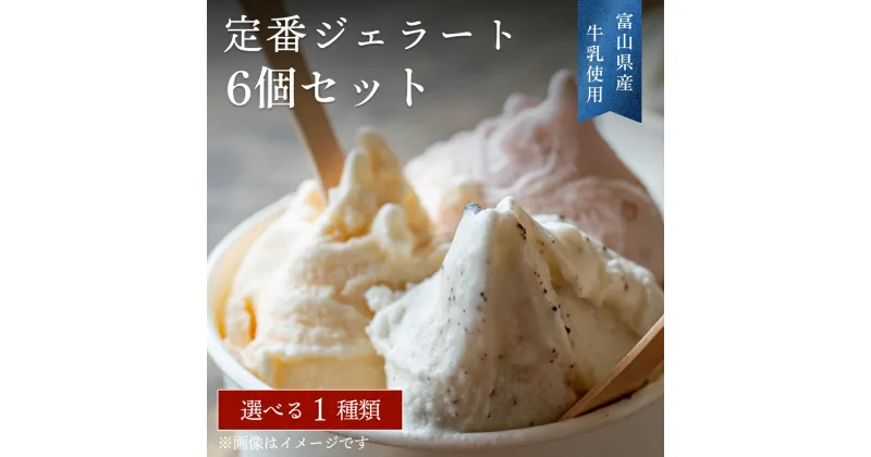 【ふるさと納税】【Himi Gelato】人気ジェラート6個セット（お好きな味1種類） 富山県 氷見市 アイスミルク アイス ピスタチオ ミルク いちご チョコレート 抹茶 チョコチップ