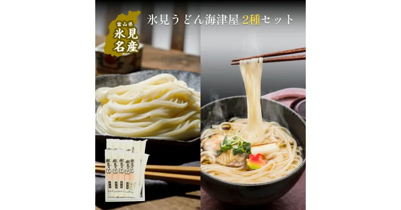 【ふるさと納税】 氷見うどん海津屋〈細麺・餅めん〉2種セット | 海津屋 氷見 乾麺 ギフト 送料無料 細麺 手延べ ご当地 富山県 麺類 うどん セット 氷見うどん 食べ比べ