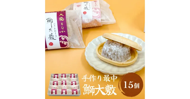 【ふるさと納税】井上菓子舗 手作り最中 鰤大敷 15個 富山県 氷見市 最中 和菓子 スイーツ お取り寄せ 小豆 白小豆 もなか