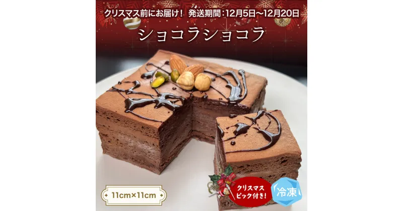 【ふるさと納税】【クリスマスまでにお届け】チョコレートケーキ 4号 ショコラショコラ パティスリーシュン ｜ チョコケーキ チョコレート ギフト 焼き菓子 贈り物 冷凍 人気 ホールケーキ スイーツ お菓子 洋菓子 お取り寄せ 富山 氷見 クリスマス クリスマスケーキ