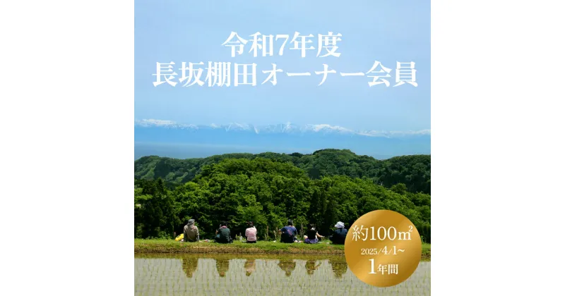 【ふるさと納税】令和7年度 長坂棚田　オーナー会員（1区画） 富山県 氷見市 オーナー権 田んぼ 体験