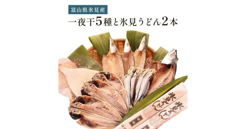 【ふるさと納税】氷見 堀与おすすめ一夜干5種と氷見うどん2本 富山県 氷見市 干物 詰め合わせ 食べ比べ セット うどん