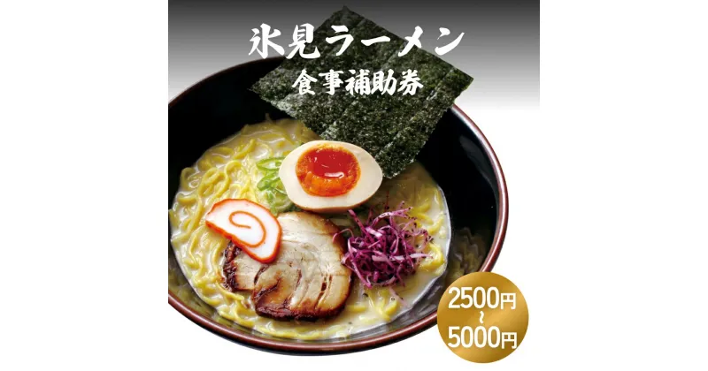 【ふるさと納税】氷見ラーメン 氷見本店 食事補助券 2,500円分or5000円分　 富山県 氷見市　ラーメン 観光 ランチ 食事 ご当地