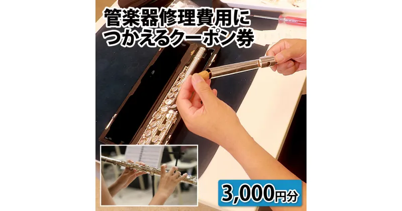 【ふるさと納税】管楽器修理費用につかえるクーポン券 3,000円分 / 新生活 楽器 修理 全体調整 メンテナンス 掃除 金管 木管 富山県 滑川市