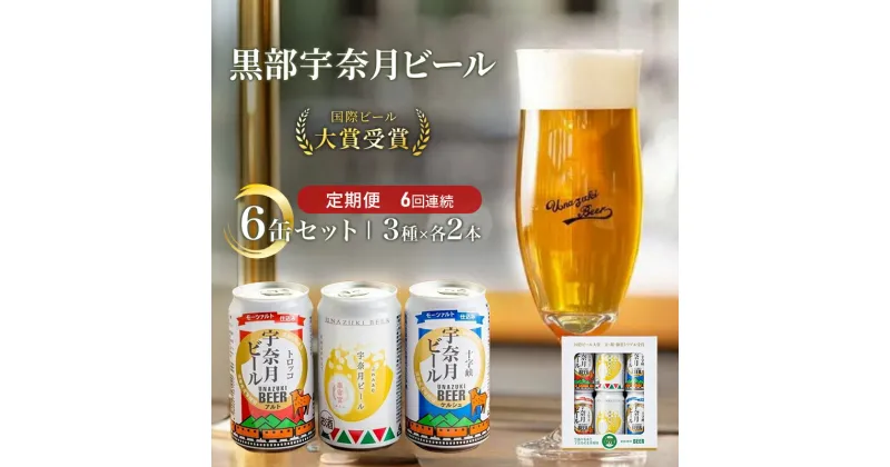 【ふるさと納税】ビール ふるさと定期便　宇奈月ビール6缶セット×6回（6か月連続発送）/地ビール クラフトビール 北陸 缶/富山県黒部市　定期便・ クラフトビール 飲み比べ お酒 酒 地ビール ビール