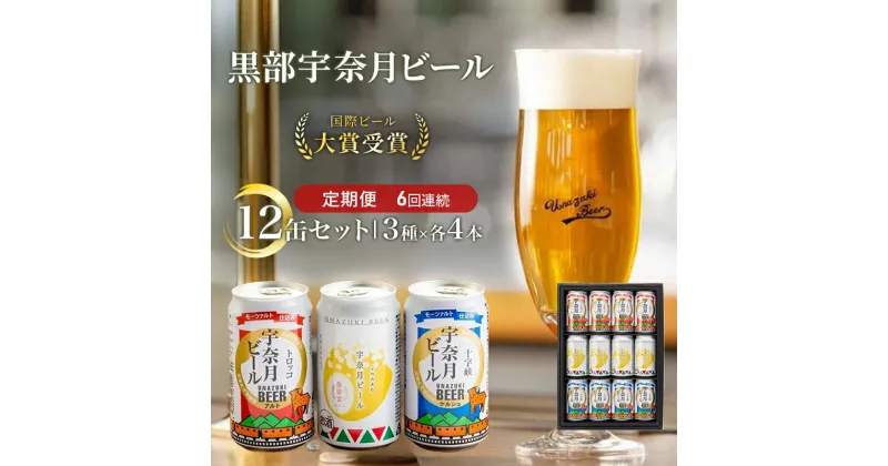 【ふるさと納税】ビール ふるさと定期便 宇奈月ビール12缶セット×6回（6か月連続発送）/地ビール クラフトビール 北陸 缶/富山県黒部市　定期便・ クラフトビール 飲み比べ お酒 酒 地ビール ビール