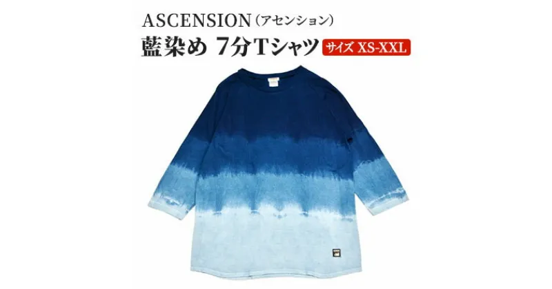 【ふるさと納税】Tシャツ ASCENSION 藍染め 7分Tシャツ 1枚 トップス カットソー メンズ レディス 黒部の名水染め　 ファッション 服 男性 女性 レディース