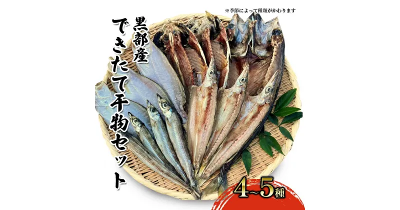 【ふるさと納税】できたて干物セット 4～5種 おまかせ 富山県黒部市/産地直送 旬 魚介 魚 さかな 詰め合わせ ひもの 富山湾 名水 産地直送 生地　 干物の詰め合わせ 加工品 朝食 朝ごはん おかず 夕飯 晩御飯