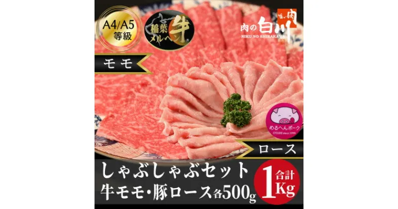 【ふるさと納税】牛豚しゃぶしゃぶセット1kg(和牛モモ500g・豚ロース500g)【配送不可地域：離島・北海道・沖縄県・東北・中国・四国・九州】【1291451】