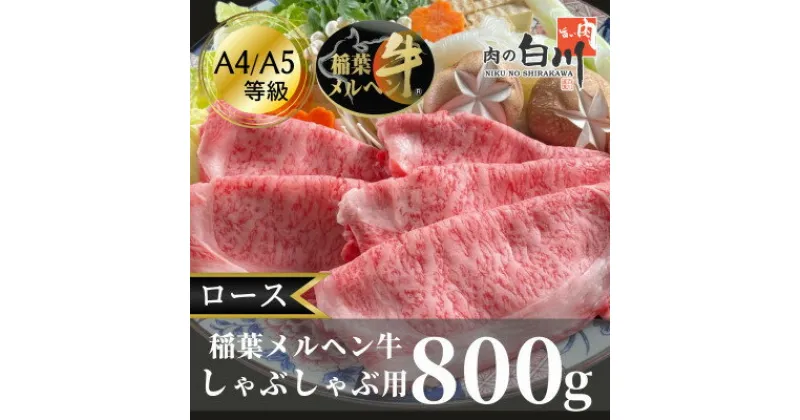 【ふるさと納税】稲葉メルヘン牛(A4-A5)しゃぶしゃぶ用　ロース800g【配送不可地域：離島・北海道・沖縄県・東北・中国・四国・九州】【1291578】