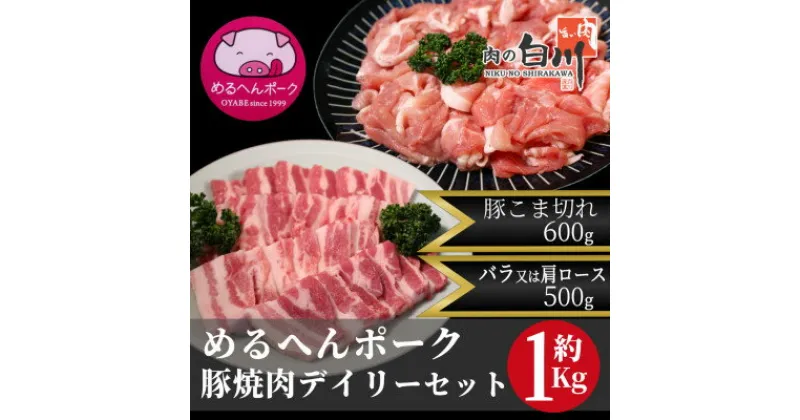 【ふるさと納税】めるへんポーク　豚焼肉デイリーセット　1.1Kg (焼肉用500g、豚こま600g)【配送不可地域：離島・北海道・沖縄県・東北・中国・四国・九州】【1489302】