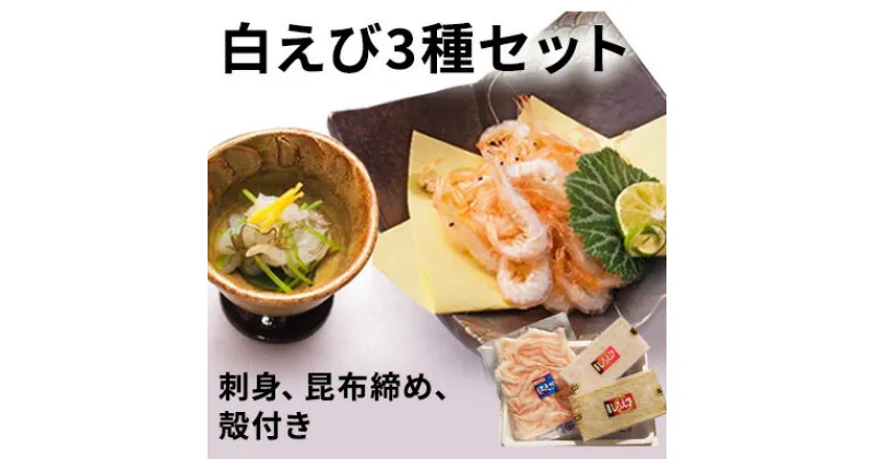 【ふるさと納税】【数量限定】白えび3種セット（刺身、昆布締め、殻付き）　海老 エビ 白えび