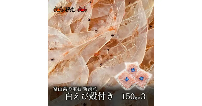 【ふるさと納税】【数量限定】白えび殻付き150g×3　海老 エビ 白えび殻付き