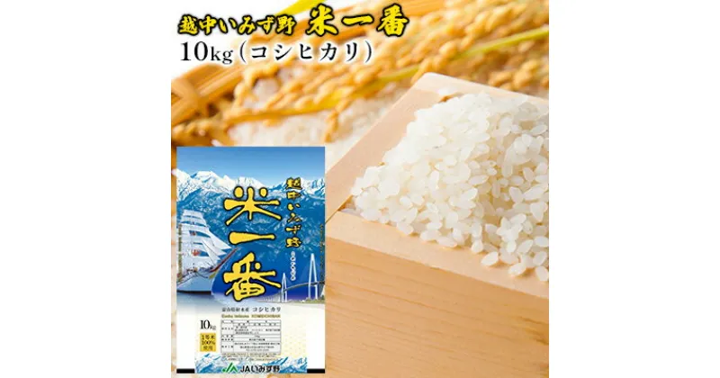 【ふるさと納税】越中いみず野米一番 10kg（コシヒカリ）　お米 コシヒカリ　お届け：2024年10月上旬～2025年8月31日まで