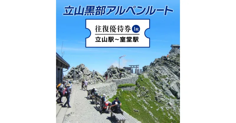 【ふるさと納税】立山黒部アルペンルート 往復優待券 1枚 (立山駅〜室堂駅) 往復 優待券 優待チケット 立山黒部観光 立山駅 室堂駅 山岳観光 アルペンルート 旅行 トラベル 観光 レジャー 優待 チケット F6T-153