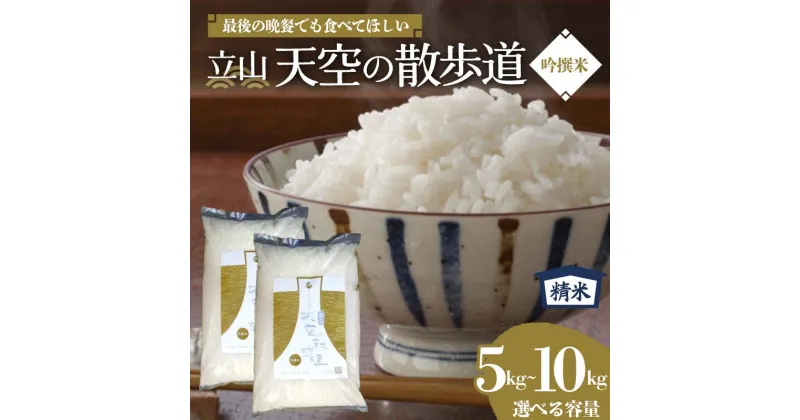 【ふるさと納税】＼選べる容量／立山 天空の散歩道 吟撰米 精米 5kg 10kg 立山天空米 低温精米 国産 米 お米 日本米 ギフト 贈り物 備蓄 防災 食品 F6T-551var