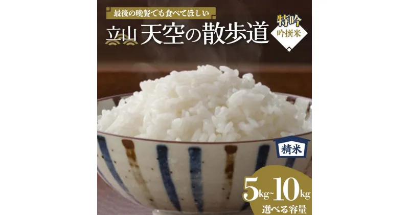 【ふるさと納税】＼選べる容量／立山 天空の散歩道 吟撰米 特吟 精米 5kg 10kg 立山天空米 低温精米 国産 米 お米 日本米 ギフト 贈り物 備蓄 防災 食品 F6T-552var