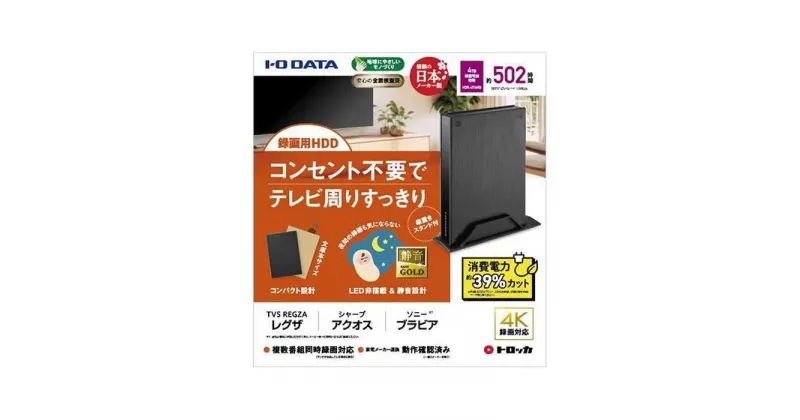 【ふるさと納税】I-O DATA 【HDPL-UTA4KB】テレビ録画用ハードディスク「トロッカ」 | パソコン 機器 日用品 人気 おすすめ 送料無料