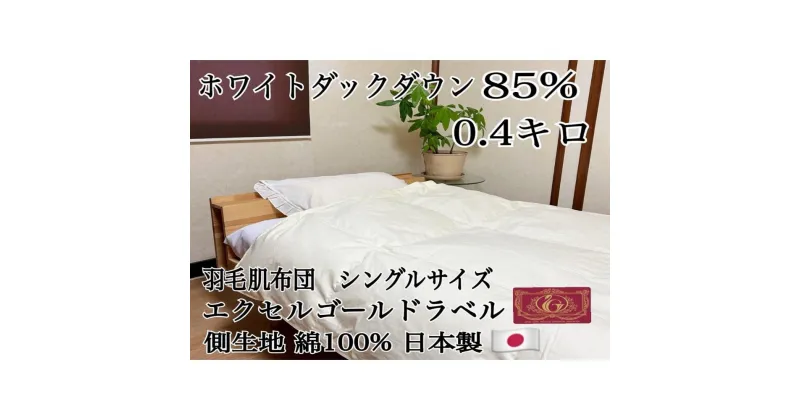 【ふるさと納税】羽毛布団　肌掛け　シングル1枚　【北國寝具】　金沢工場直送　石川　金沢　加賀百万石　加賀　百万石　北陸支援　北陸復興 | 寝具 日用品 人気 おすすめ 送料無料