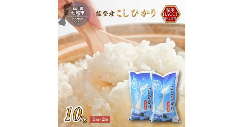 【ふるさと納税】【能登半島地震復興支援】七尾産こしひかり10kg(5kg×2)　「能登の里山里海（世界農業遺産）」で育ったお米です ◇ ｜ 石川県 七尾市 能登 ※2024年9月中旬頃より順次発送予定